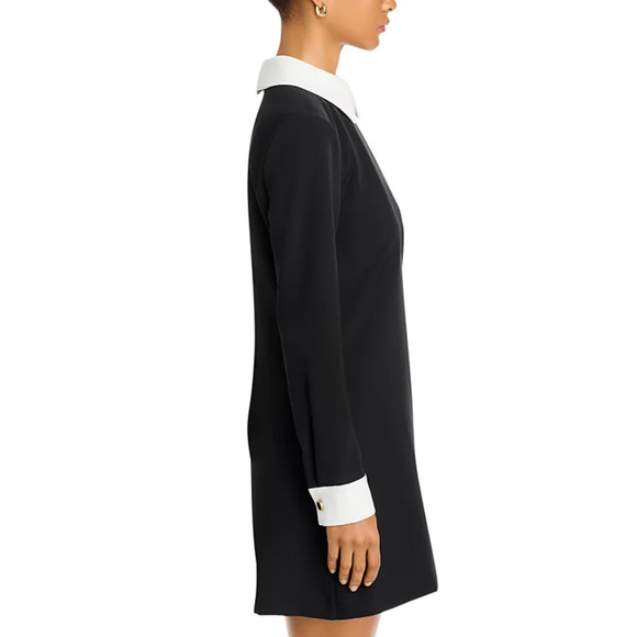 French Connection Women Echo Long Sleeve Dress Black Size 12 - Picture 5 of 5